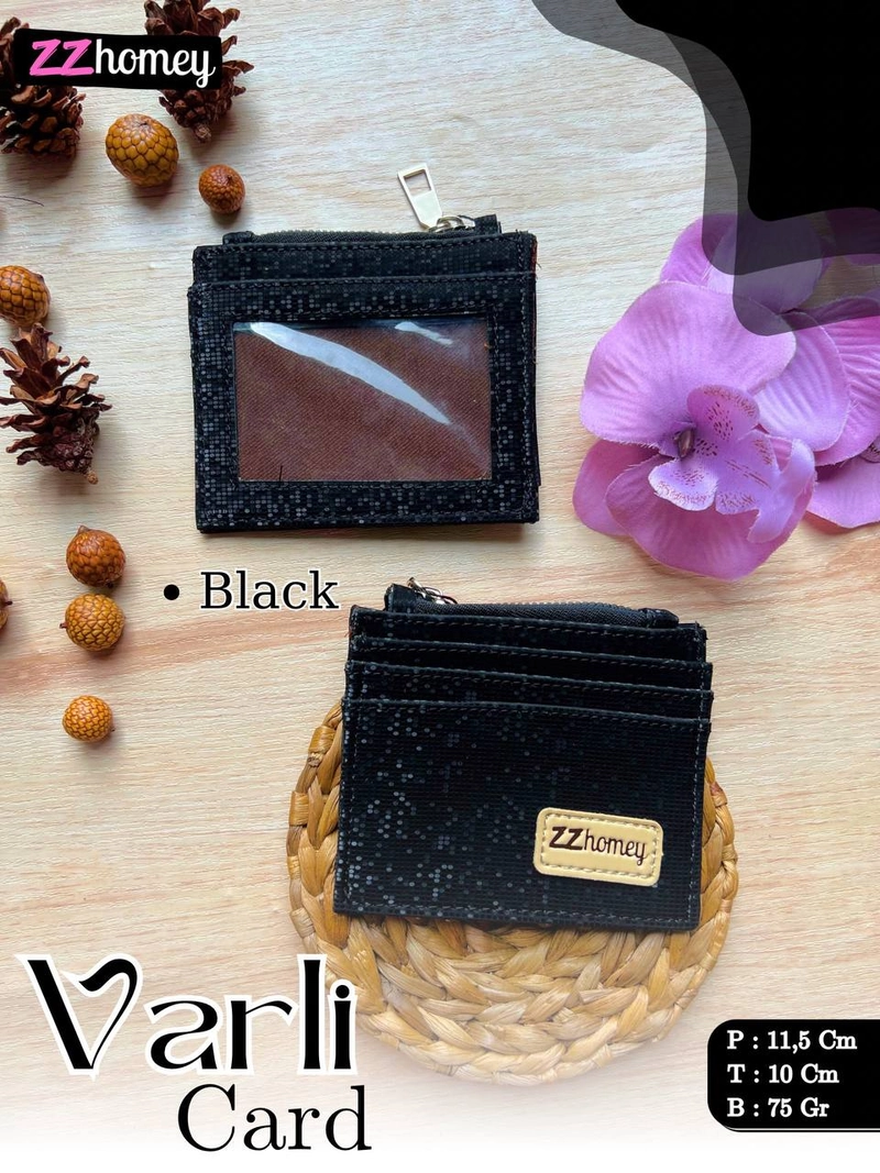 Product image Fashopid - ZZHOMEY DOMPET KARTU WANITA VARLI CARD WALLET WARNA BLACK