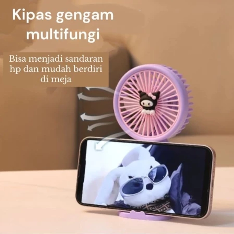 Product image UNIQSO STORE - KIPAS PORT SANRIO Kipas Angin Portable Mini Fan Karakter Sanrio Tangan Genggam 1 unit Melody