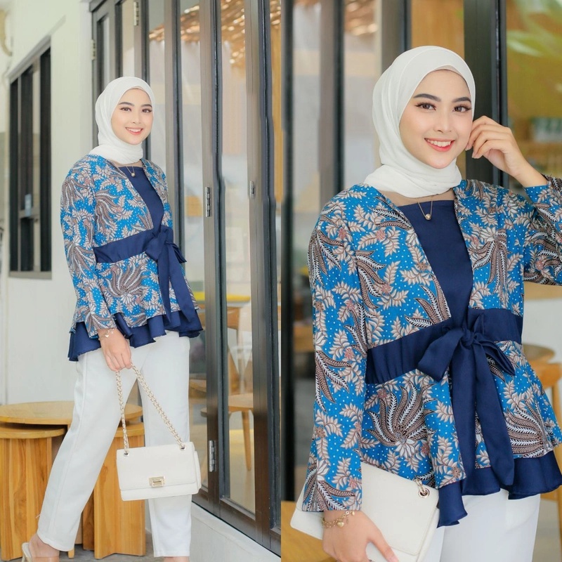 Product image Kois Batik - Atasan Batik Wanita Blouse Baru Bagus Banget Motif diana M Blouse diana 01