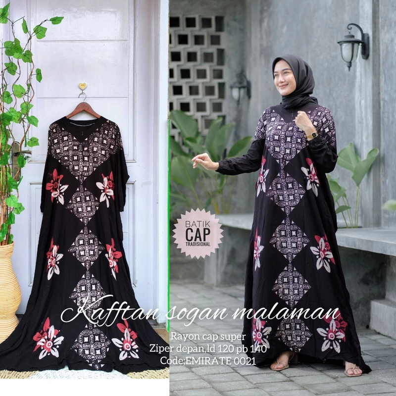 Product image Rambe Batik Indonesia - Batik Kafftan Malaman Soga Genes Premium Allsize E