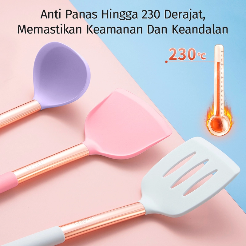 Product image Homespira - 6 in 1 Spatula Set With Storage Rack Irish Lilac Set isi 6 pcs Irish Lilac