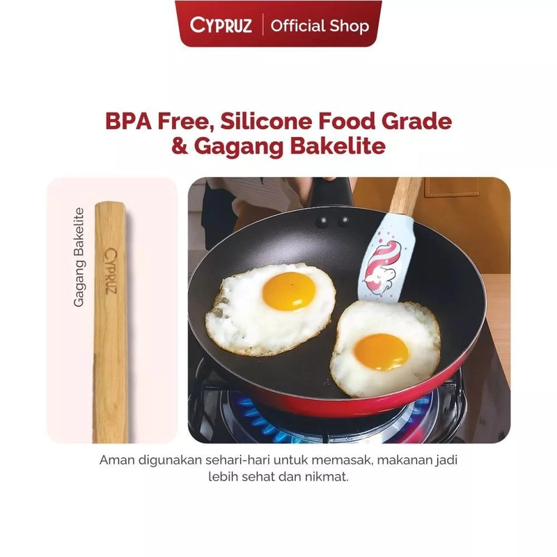 Product image Cypruz Official - Cypruz Silicone Pattern Series Spatula Silicone Blue AM-1280 S BLUE