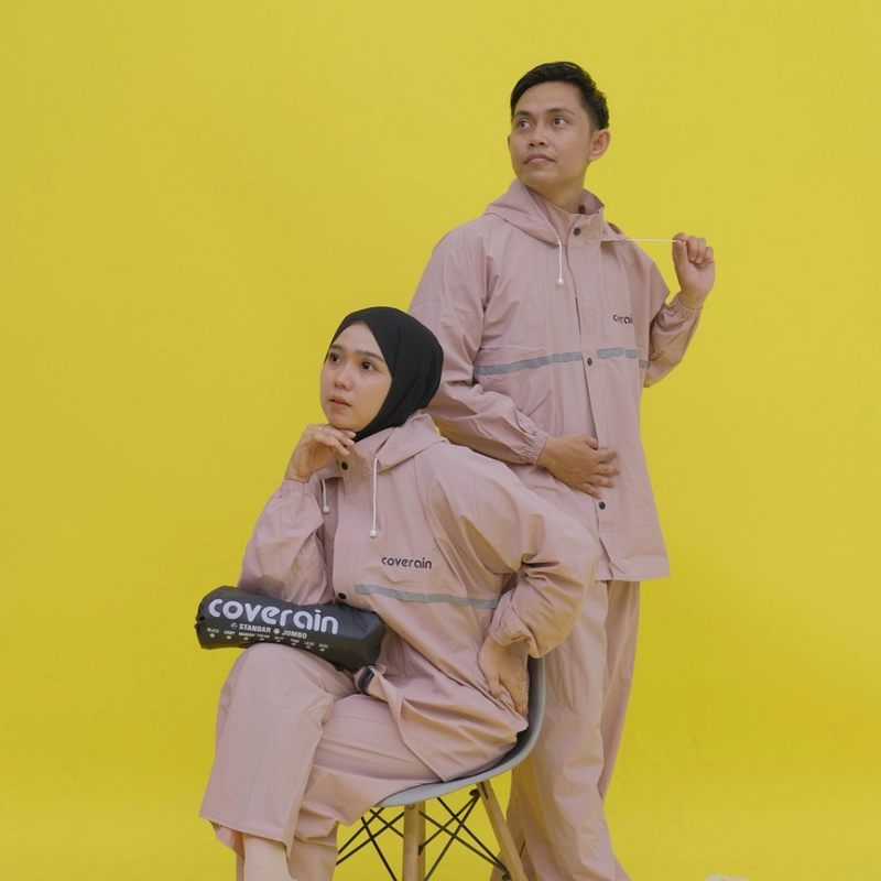 Product image Coverain - Raincoat - Jas Hujan Raincoat Setelan List Premium Coverain Jumbo Dusty