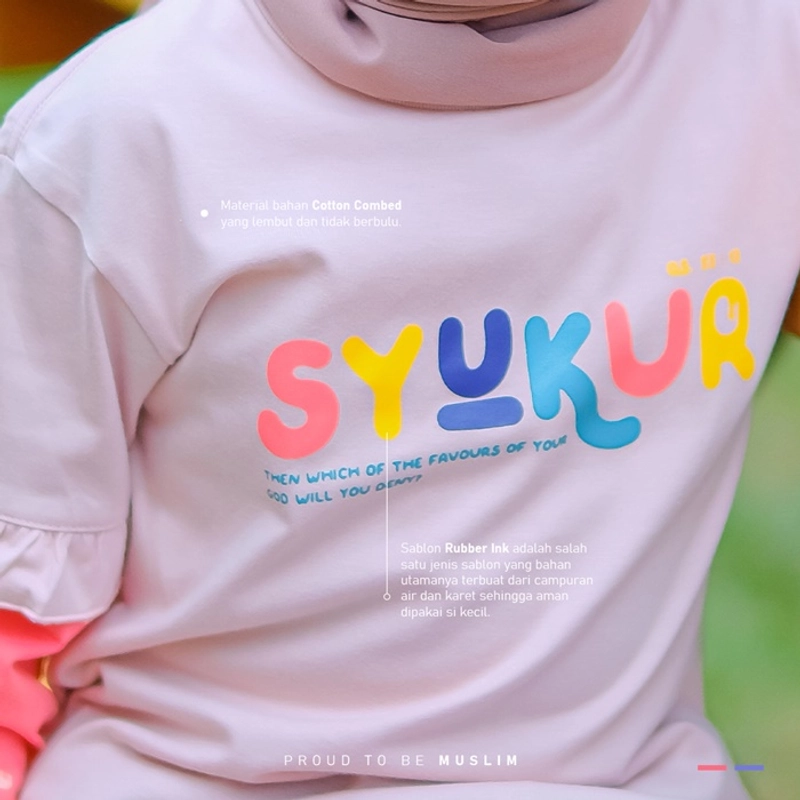 Product image Ammar Kids - Kaos Proud To Be Muslim Series Untuk Anak Perempuan PTM04 S PINK SALEM
