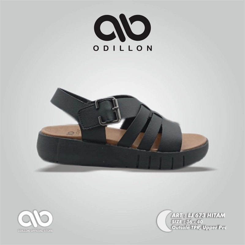 Product image Odillon - Ornella - LJ 673 / Sepatu Sandal Wanita Casual 36 BLACK