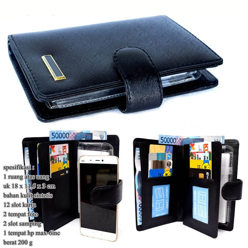 Product image Lanc Fashion - Dompet Pocket Wanita Kulit Alexia Max Plat warna hitam