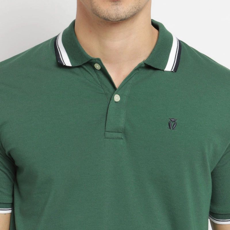 Product image MATSUDA APPAREL - MATSUDA Kaos Polo Shirt Pria Kerah Aioi Seri Warna Hijau M (LD 104 CM) DARK GREEN