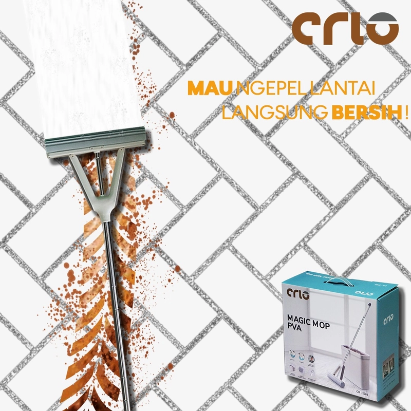 Product image CRIO - Crio Magic MOP PVA Alat Pel Praktis Kain Kanebo 37 x 33 x 15 / 2,3kg Krem Ungu