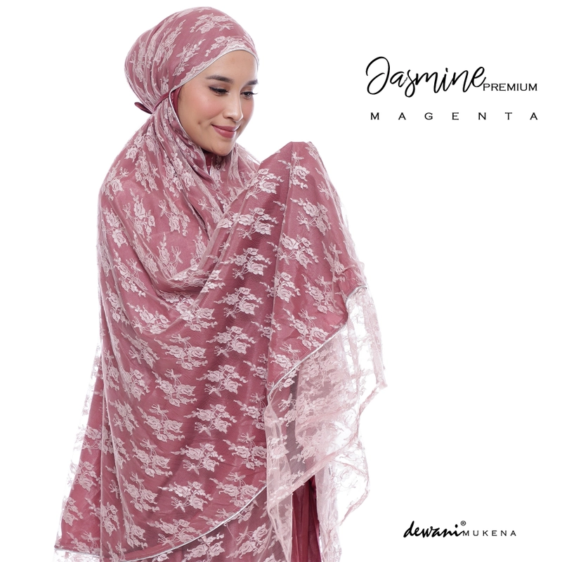 Product image Dewani - Jasmine Premium Lace Magenta 123x133 magenta