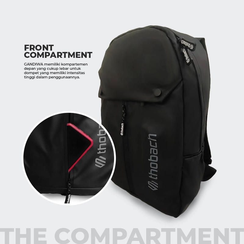 Product image Thobach official - Tas Ransel Backpack Anti Air Waterproof GANDIWA 500 gr Black