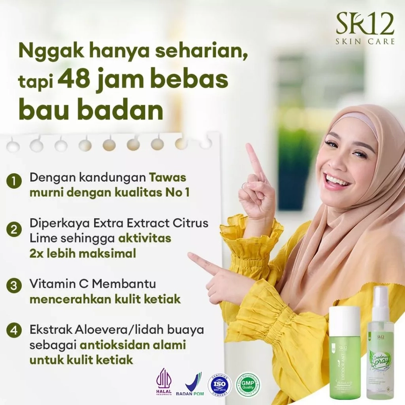 Product image SR12 Deodorant Spray Premium Menahan Bau Badan 48 Jam 60 ml Reguler