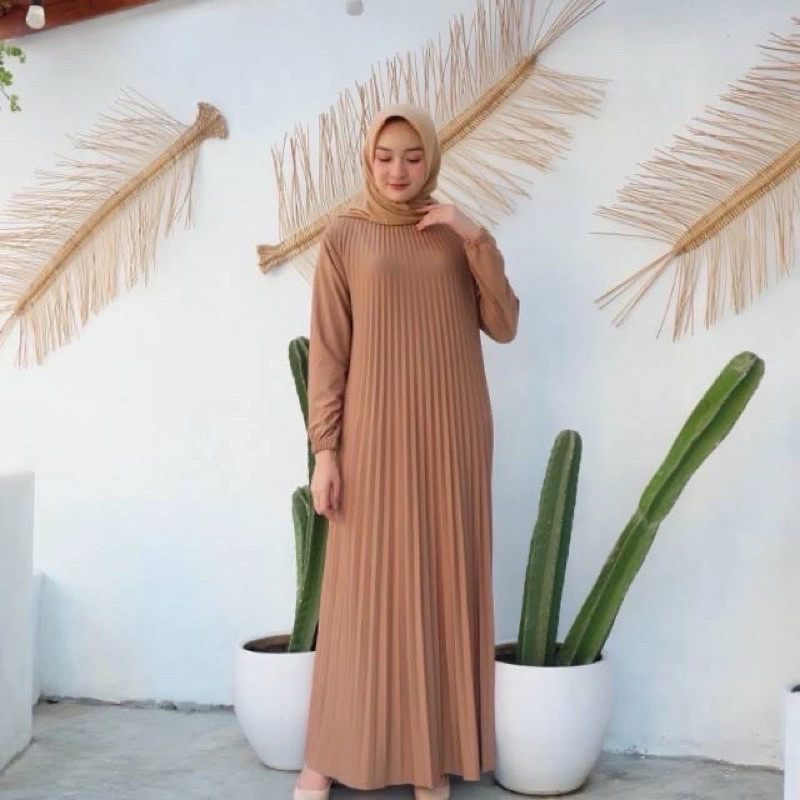 Product image MEQA DAILY - MEGA DAILY - Gamis Plisket Mayung Wanita XL - XXL Milo