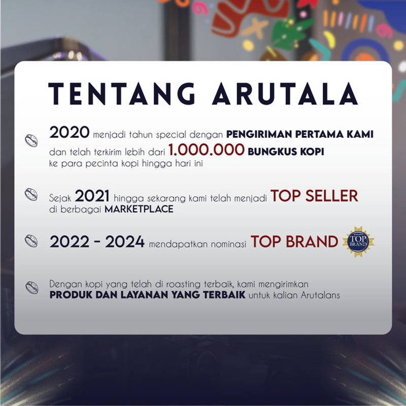 Product image ARUTALA Kopi Toraja Rantebua Robusta Coffee Indonesia 200 gr 250 Gram Biji