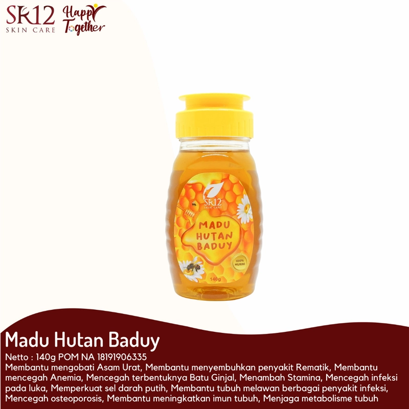 Product image SR12 Madu Hutan Baduy Mengatasi Asam Urat Rematik Anemia Osteoporosis Batu Ginjal Meningkatkan Imun 300gr Madu Baduy