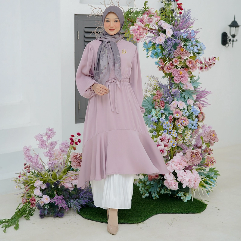 Product image Dzeera - AURORA TUNIC MOM / tunik polos remaja S LAVENDER