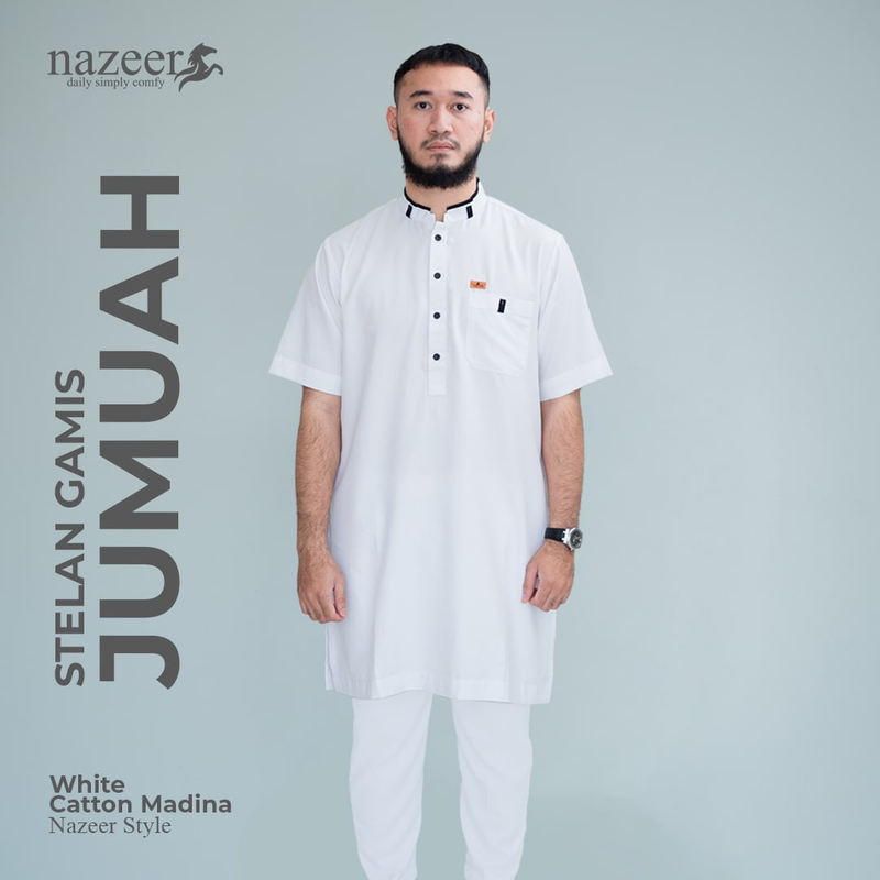 Product image Nazeer - Setelan Gamis Jumuah M White