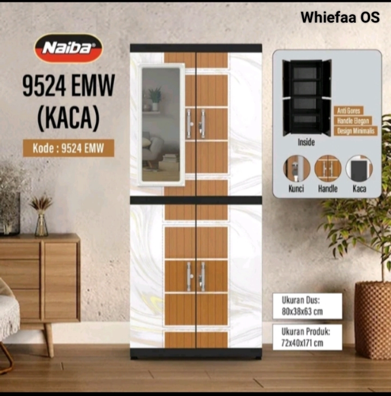Product image Whiefaa OS - LEMARI PAKAIAN PLASTIK NAIBA 4 SUSUN NAIBA RANDOM