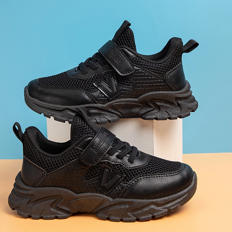 Product image Meonky Official - Sepatu Anak laki laki Perempuan Original Sneakers Sekolah Lucu Kode Q - 20 Unisex 33 Hitam