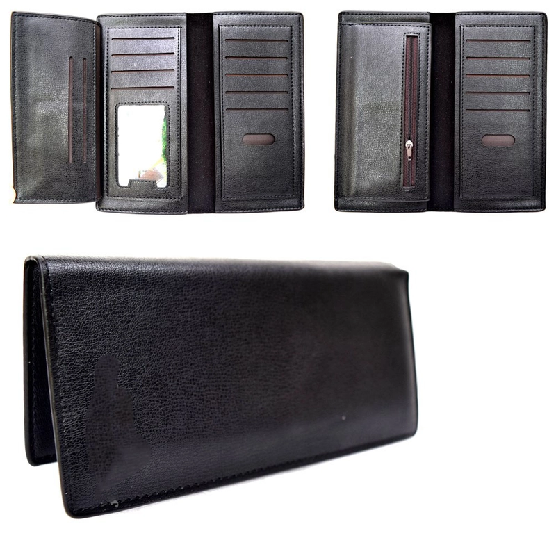 Product image Lanc Fashion - Dompet Unisex Kulit Kartu Unisex Long Fold Style WARNA HITAM