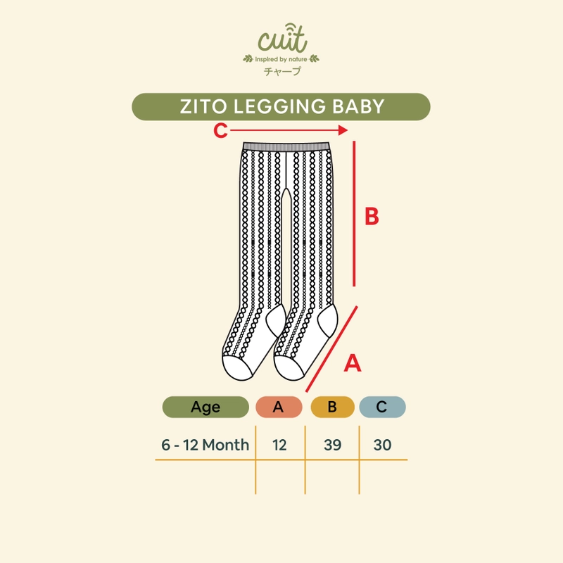 Product image Cuit Legging Bayi Rajut Tutup Kaki Anak Perempuan Zito M (6-12 M) Pink