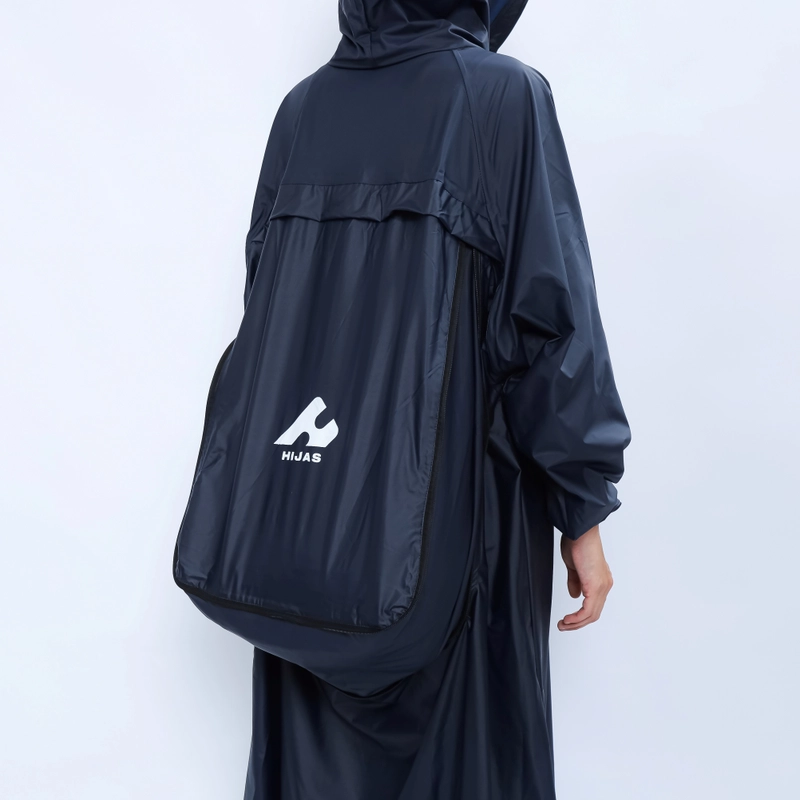 Product image South Legend - Hijasku Jas Hujan Gamis Backpack Jumbo Non Zipper Pvc Tebal Gamis Backpack Navy