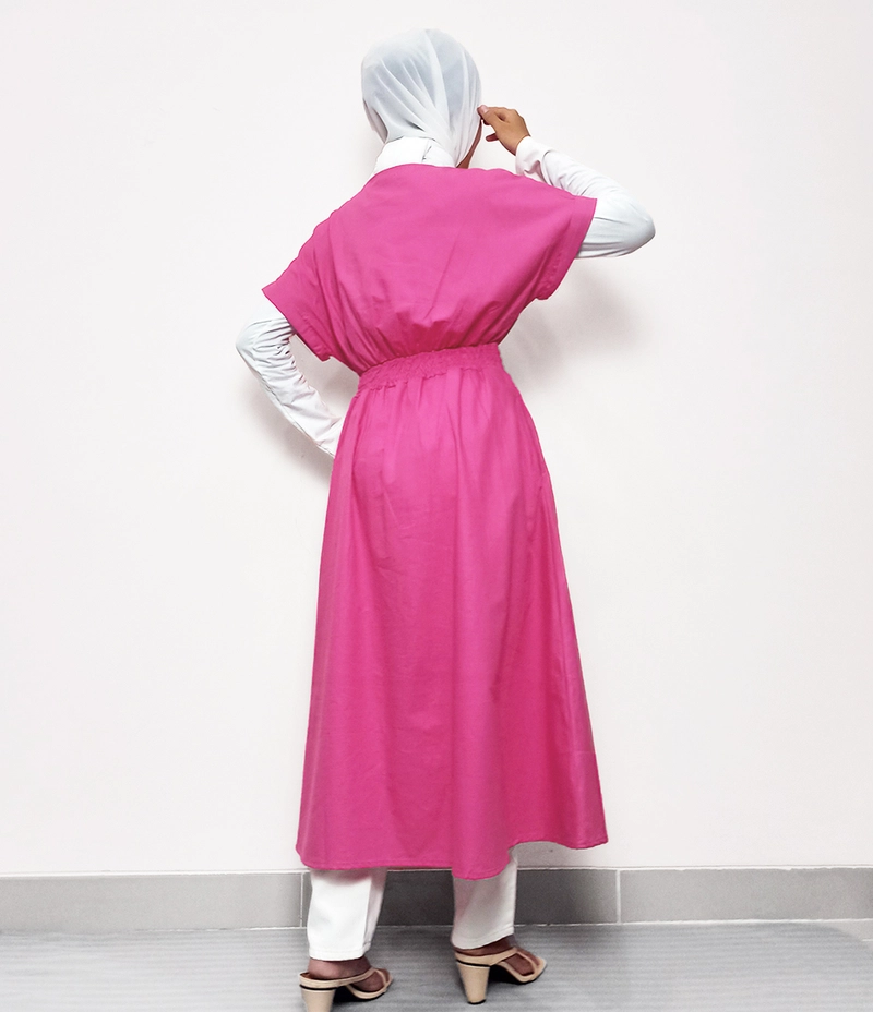 Product image MKY Clothing - MIDI DRESS LINEN KATUN S/M Pink