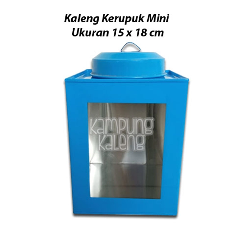 Product image Kampung Kaleng - Kaleng Kerupuk Mini Ukuran 15 x 18 cm 15 x 15 x 18 cm Biru Tua