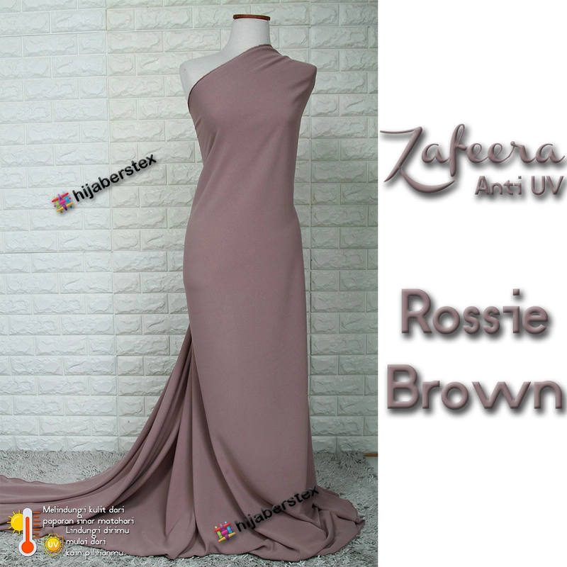 Product image Hijaberstex - HijabersTex 1/2 Meter Kain ZAFEERA ANTI UV 1/2 Meter Rossie Brown