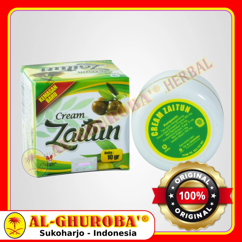 Product image Al-Ghuroba Herbal - Cream Zaitun Pemutih Wajah 10gr Al-Ghuroba Aman resmi BPOM RI HALAL Cream Original