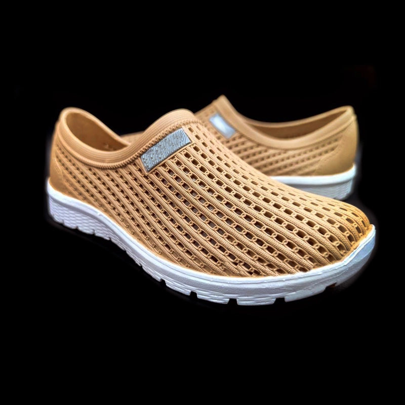 Product image Lanc Fashion - Sepatu Sneakers Slip On air flow Soft Rubber Fashion Big Size Brown 37 cokelat