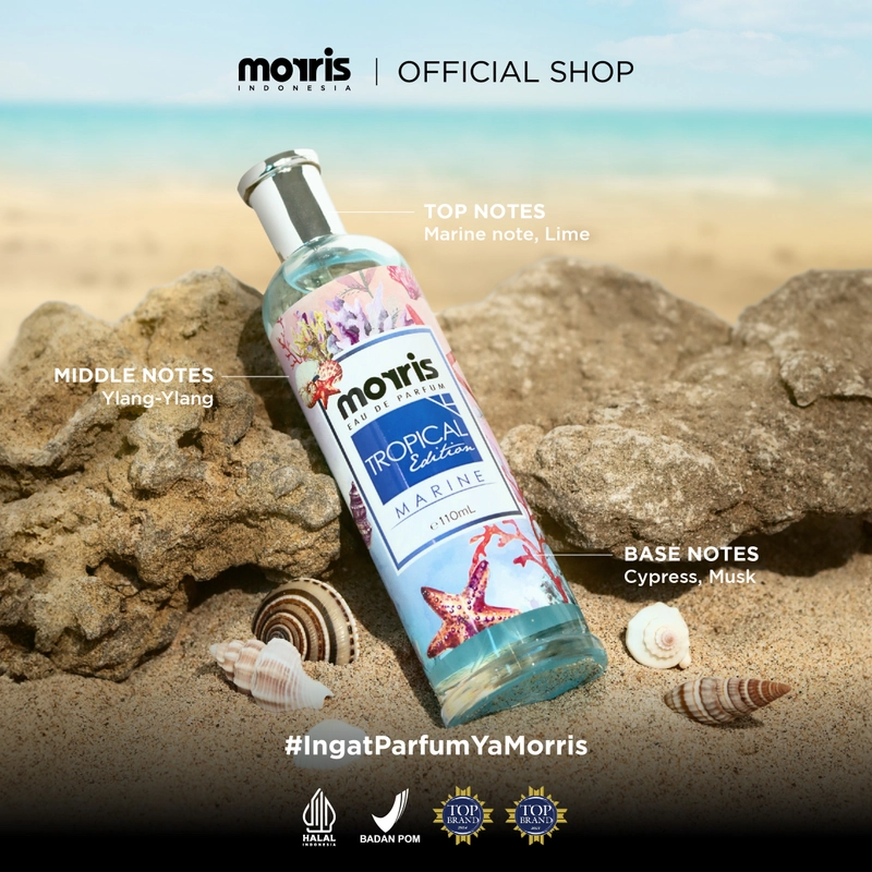 Product image Morris Parfum Cewek Tropical Edition 110 ml Marine Biru