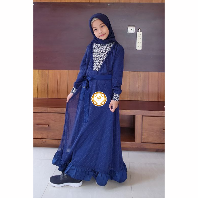 Product image Rambe Batik Indonesia - Batik Couple Set Keluarga Ayuma Navy Premium Bisa Beli Pisah Hem Anak M Navy