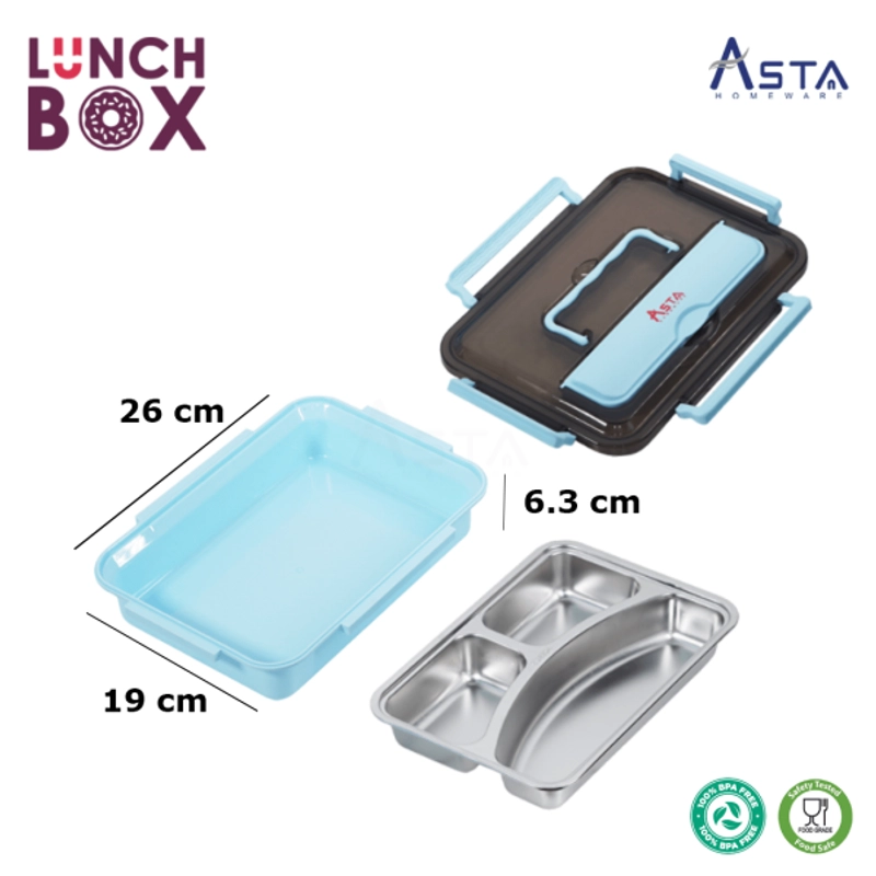 Product image Asta Homeware - Asta Tempat Makan Siang Lunch Box Stainless 649 Biru