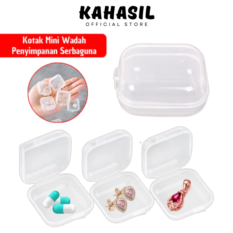 Product image KAHASIL - Kotak Box Mini Kecil Tempat Perhiasan Anting Memory Card Earplug Plastik Serbaguna KMJ135 all variant all variant