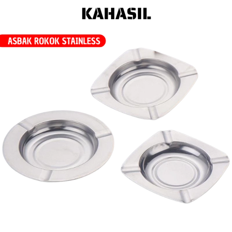 Product image KAHASIL - Asbak Rokok Stainless Alumunium KMJ269 BULAT