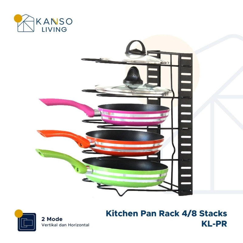 Product image Kanso Living - Kanso Living Rak Panci Rak Dapur Serbaguna 4 Susun Stainless 1500 4 Susun