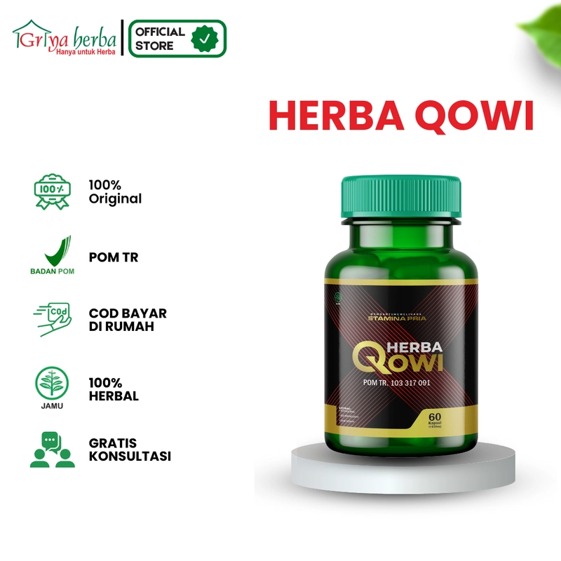 Product image Griya Herba - Herba Qowi Obat Herbal Membantu Memelihara Stamina Pria Halal BPOM 60 Kapsul Original