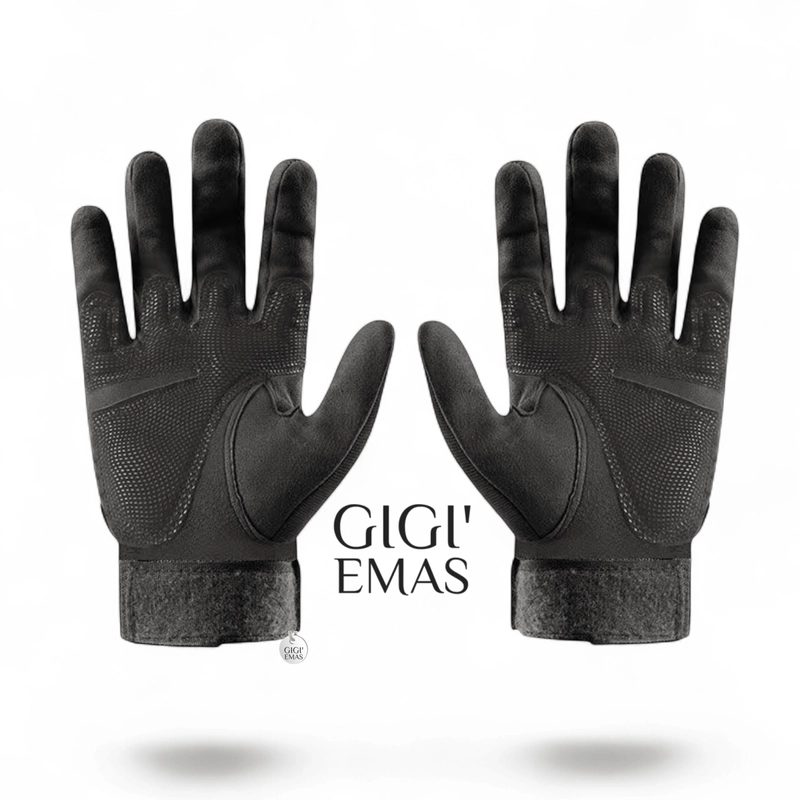 Product image GAWUNG - Sarung Tangan Motor Hitam Classic Full Finger Gloves Biker Touring Sunmori SATHAFI dewasa hitam