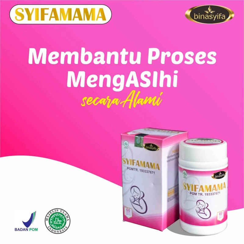 Product image BinasyifaSYIFAMAMA Herbal Pelancar ASI Vitamin Ibu Menyusui ASI Booster Alami & Mengentalkan ASI 60 kapsul Herbal
