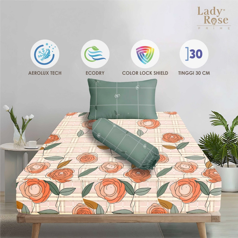 Product image LADY ROSE OFFICIAL - Lady Rose Prime - Bed Cover Edelin 120x200x30 Single Fitted