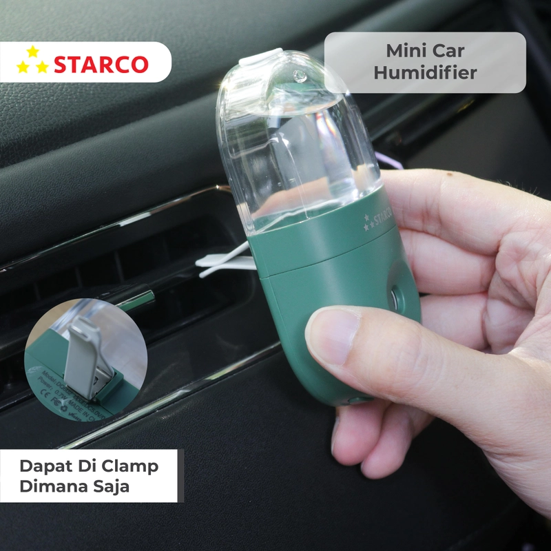 Product image Starco - Starco Mini Car Humidifier Pelembab Mobil Air Humidifier 300g Hijau