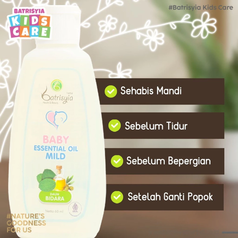 Product image Batrisyia - Baby Essential Oil Mild - Minyak Telon Batrisyia 60ml Putih