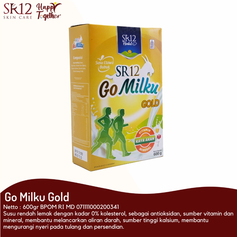Product image SR12 Gomilku Gold Susu Kambing Etawa Tinggi Kalsium Dan Neurotropik Menyehatkan Tulang Dan Syaraf 200gr Original