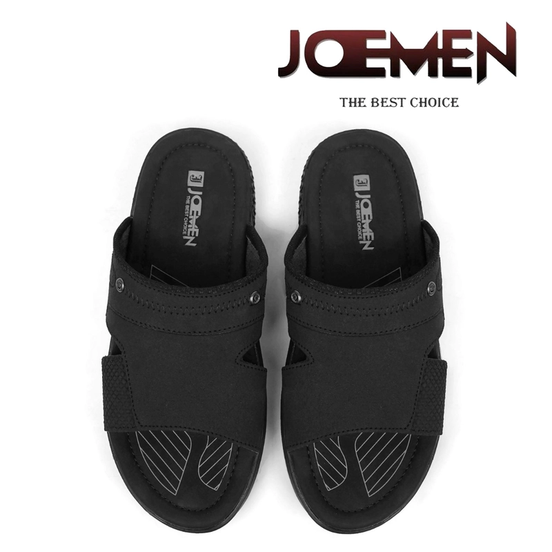 Product image Joemen Official - Joemen Sandal Pria Kulit S 61 New Original Brand Lokal Pria Slop Sandal Terbaru Joemen 2024 39 Hitam