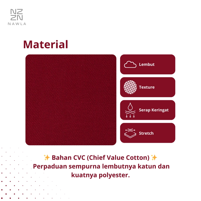 Product image NAWLA - Polo Shirt Horizon Lengan Pendek S Maroon