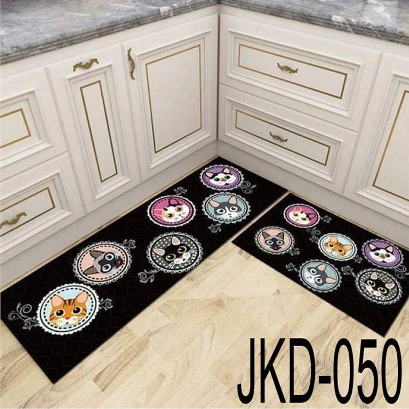 Product image Beli 1 Gratis 1 Keset Karakter Anti Slip Ruang Tamu Dapur Kamar Mandi Keset karekter Kucing dan ikan