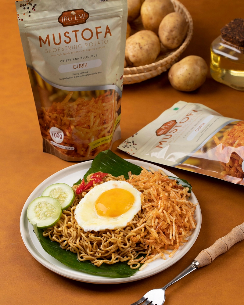 Product image Mustopa Ibu Emi Kentang Kering Gurih 100gr Kentang Kering