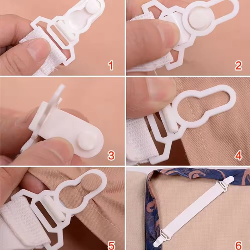 Product image KAHASIL - Jepitan Pengait Penjepit Karet Sudut Sprei Bed Cover Tali Pengikat Pengencang Ujung Kasur KMJ235 PUTIH