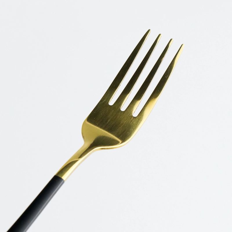 Product image RUMAH RAYA - (PO) Set Perlengkapan Makan Western Cutlery Sendok Garpu Sendok Teh 3 Pcs - F1 1 Set 3 Pcs Black Gold