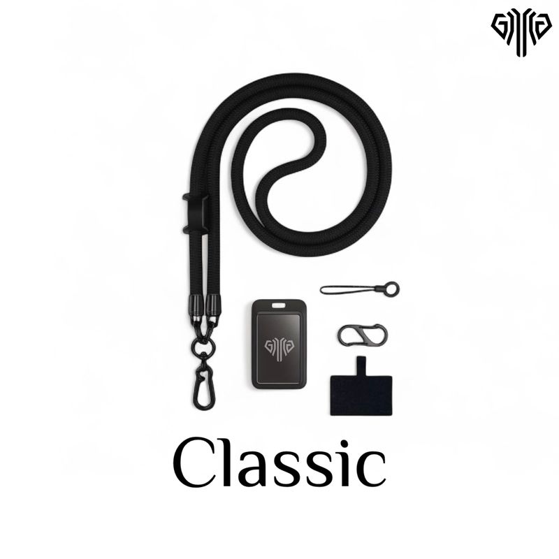 Product image GAWUNG - Tali Gantungan Hana Kalung Hp Tebal Lanyard Leher Handphone HPKANA dewasa hitam